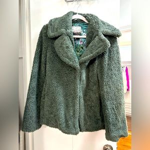 Green teddy jacket